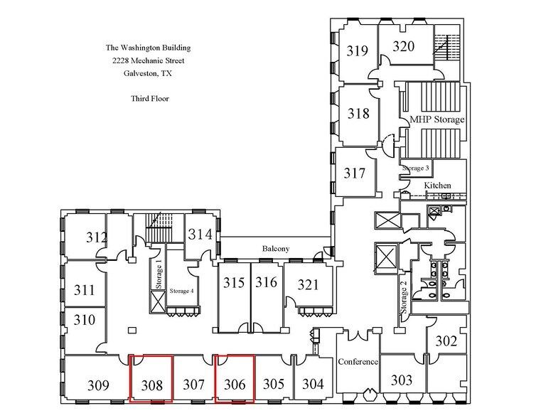 2228 Mechanic St, Galveston, TX à louer - Plan d’étage - Image 2 de 19