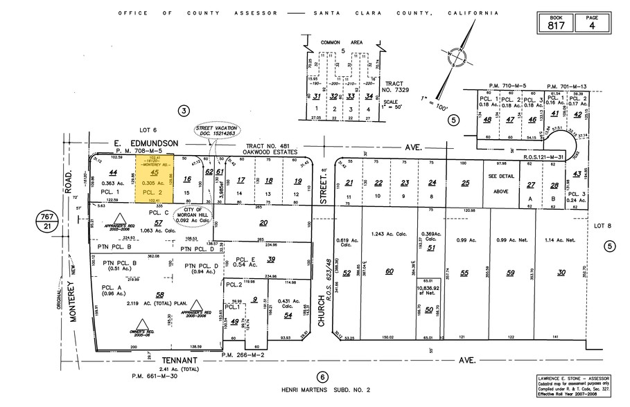 16120 Monterey Rd, Morgan Hill, CA à vendre - Plan cadastral - Image 3 de 4