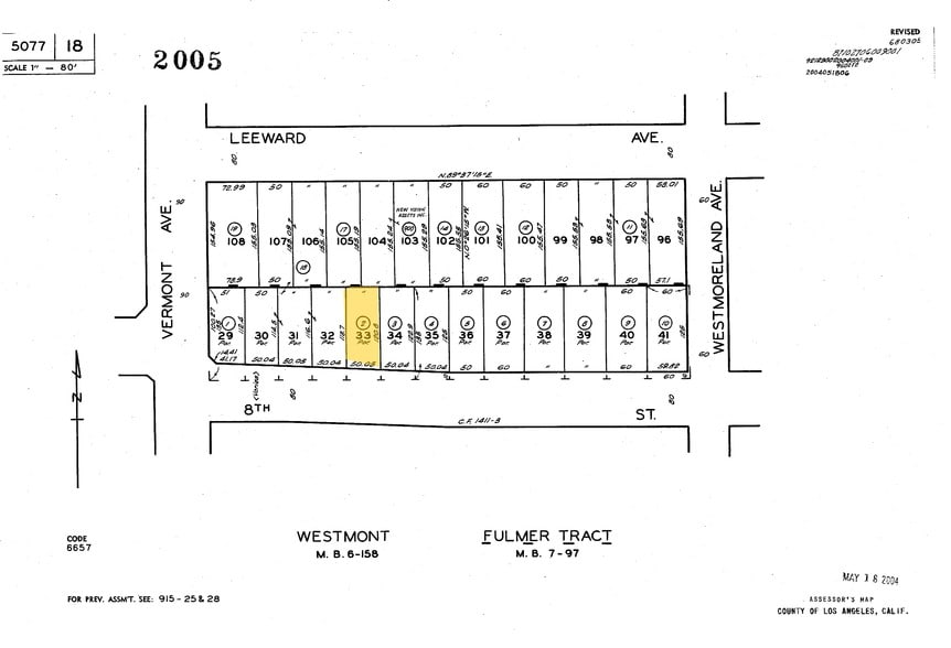 2961 W 8th St, Los Angeles, CA for sale - Plat Map - Image 2 of 14