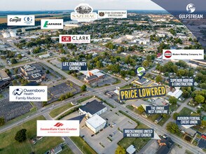 1201 Hall St, Owensboro, KY - Aerial  map view