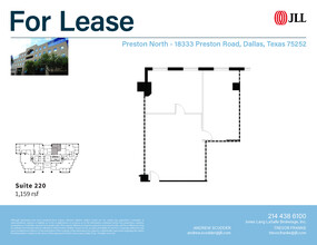 18333 Preston Rd, Dallas, TX à louer Plan d’étage- Image 1 de 2