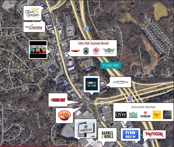 164-168 Tunnel Rd, Asheville, NC for lease - Building Photo - Image 2 of 4
