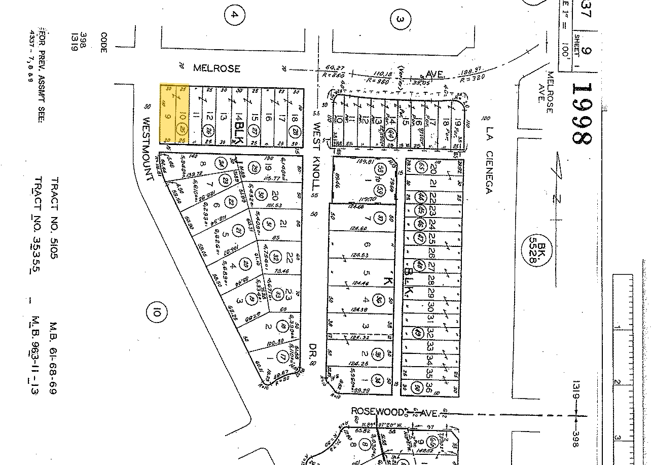 8552 Melrose Ave, West Hollywood, CA à vendre Plan cadastral- Image 1 de 1