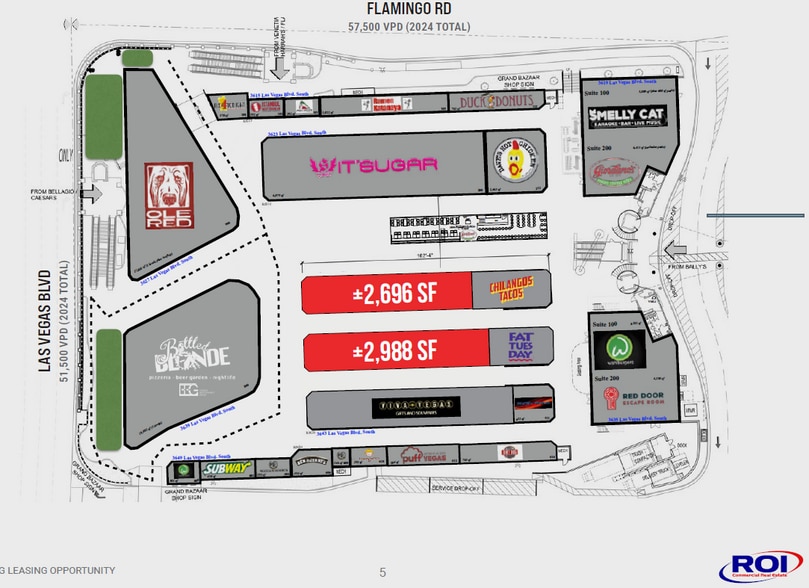 3645 Las Vegas Blvd S, Las Vegas, NV à louer - Plan de site - Image 3 de 5