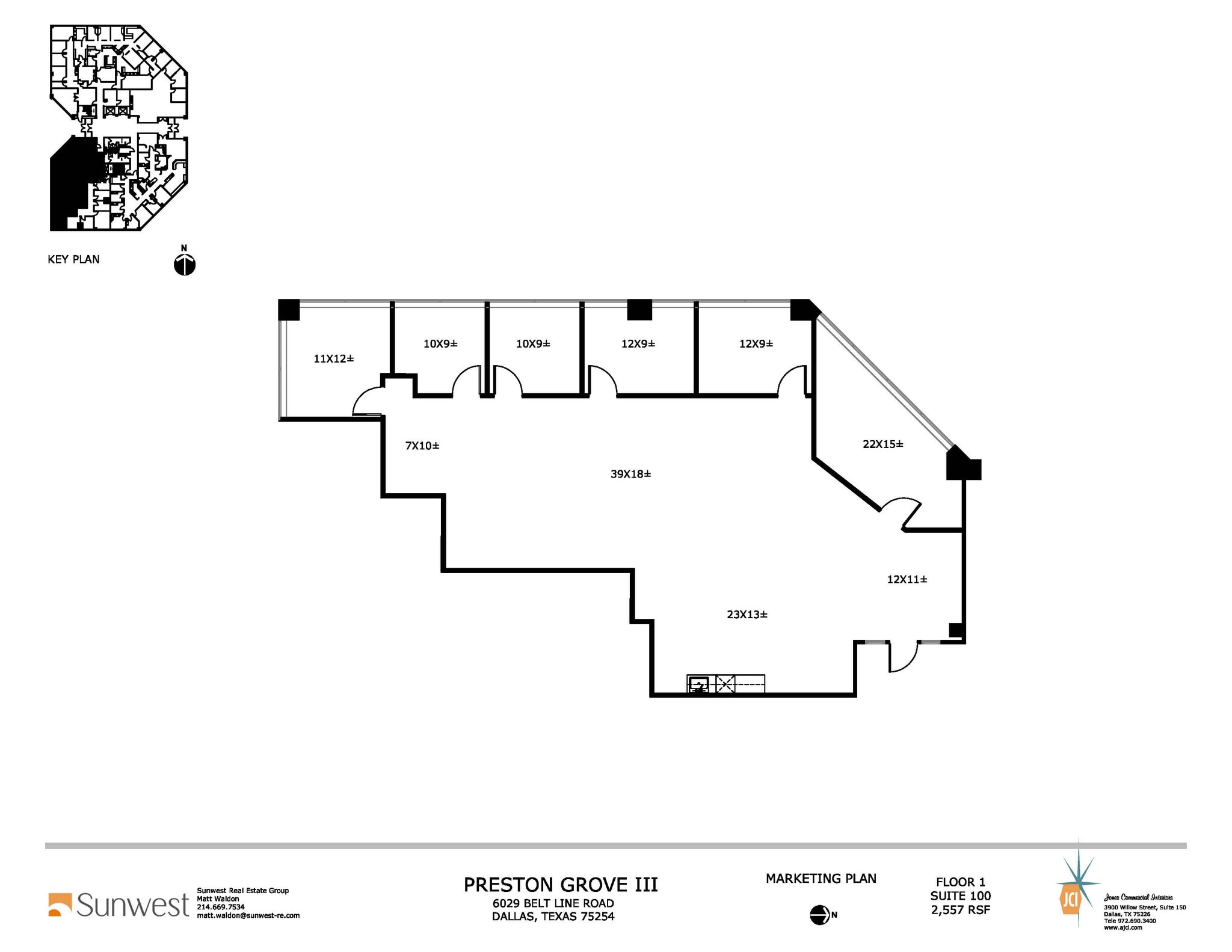 6009 Belt Line Rd, Dallas, TX à louer Plan d  tage- Image 1 de 6