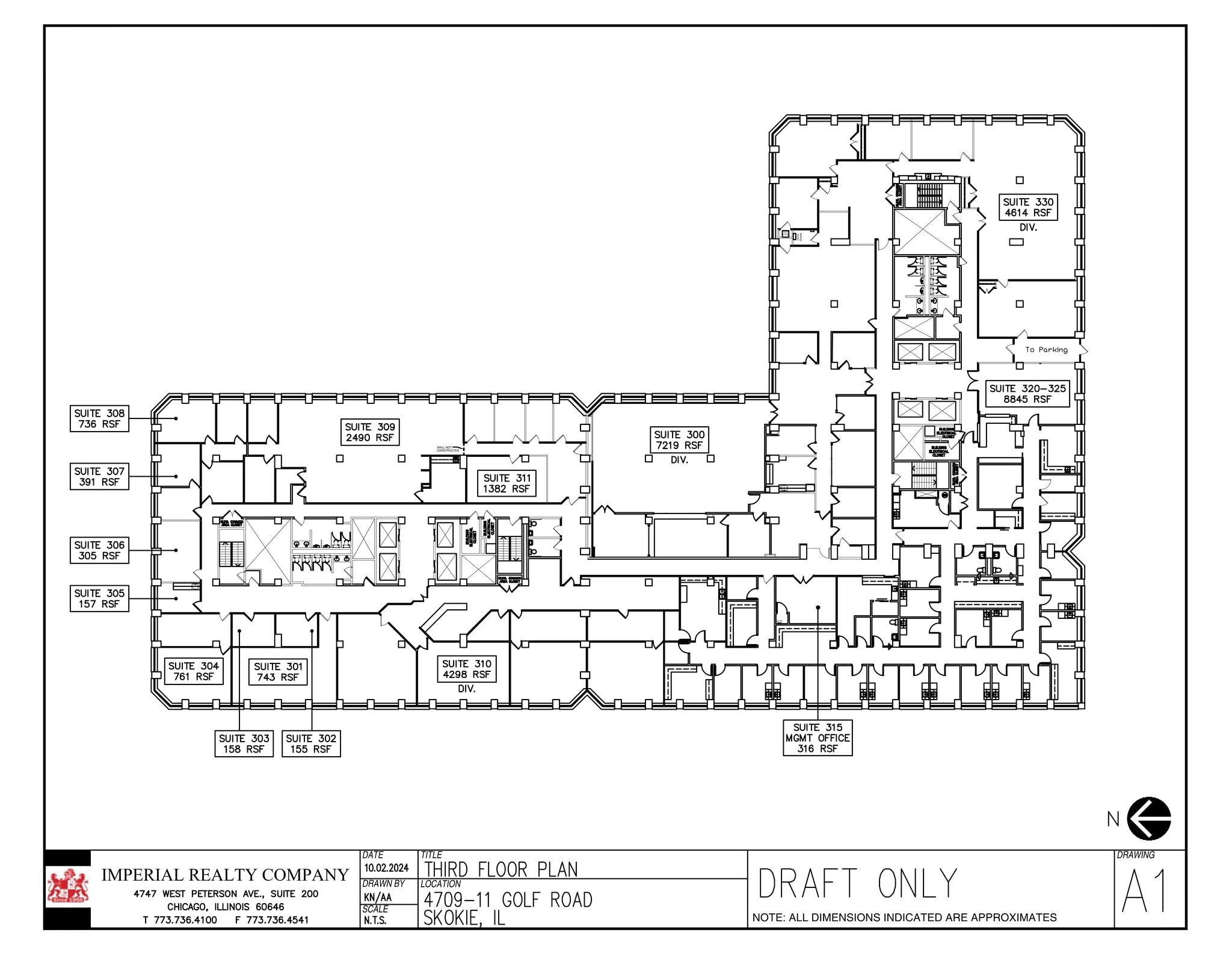 4709-4711 Golf Rd, Skokie, IL à louer Plan de site- Image 1 de 1