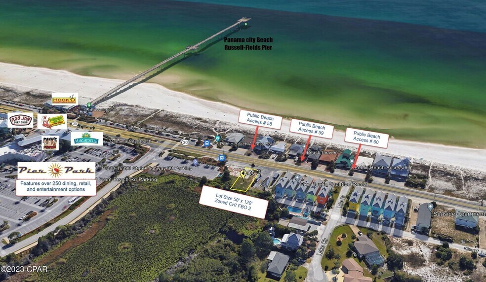 TBD Front Beach Road LOT 2, Panama City Beach, FL à vendre - Aérien - Image 2 de 8