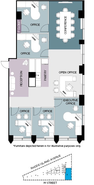 1730 Rhode Island Ave NW, Washington, DC for lease Floor Plan- Image 1 of 1