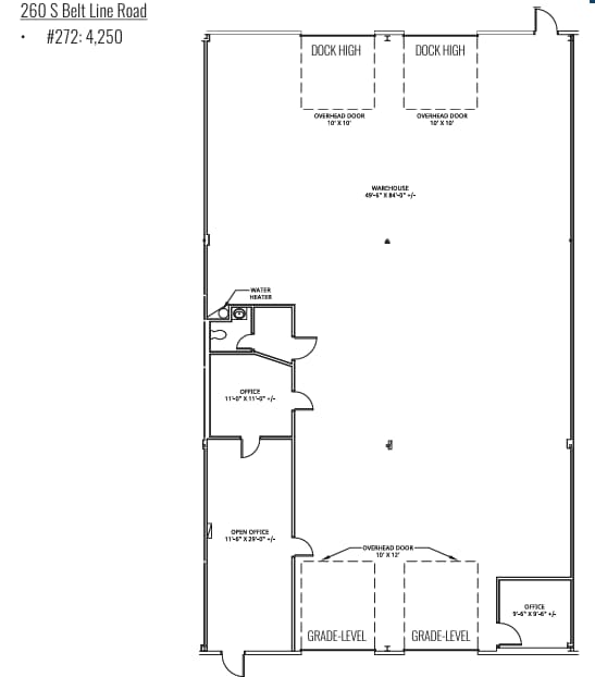 350 S Belt Line Rd, Irving, TX à louer Plan d’étage- Image 1 de 4