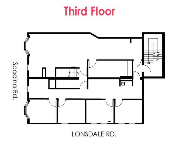 415-419 Spadina Rd, Toronto, ON for lease Floor Plan- Image 1 of 1