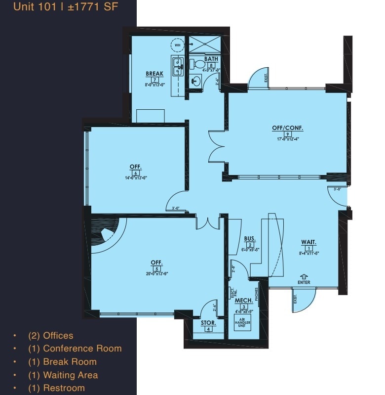 4520 N 12th St, Phoenix, AZ for lease Floor Plan- Image 1 of 1