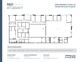 6400 Pinecrest Dr, Plano, TX à louer Plan d’étage- Image 2 de 2