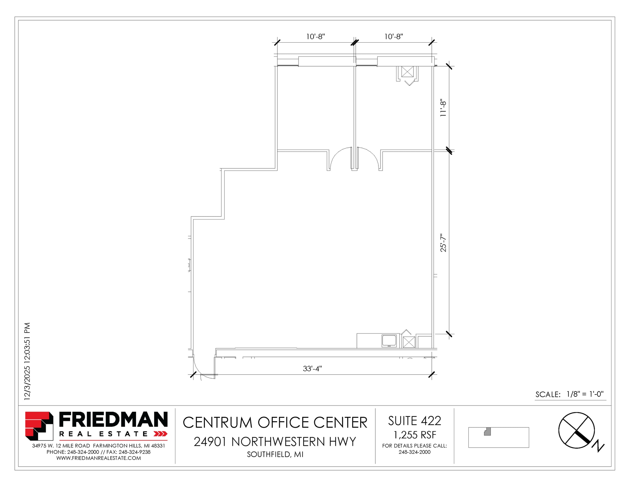 24901 Northwestern Hwy, Southfield, MI for lease Floor Plan- Image 1 of 1