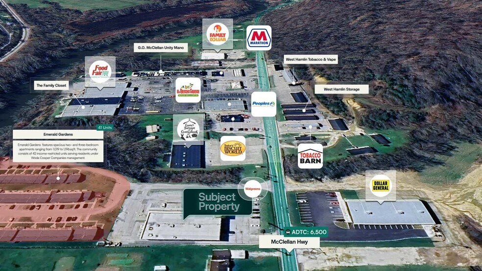 5798 Mcclellan Hwy, Branchland, WV à vendre - Aérien - Image 2 de 2