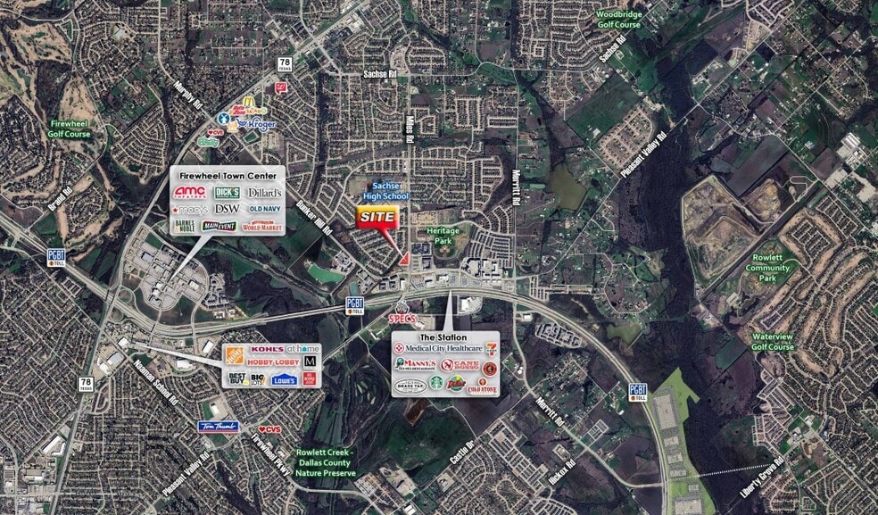 NWQ of Miles Rd & Bunker Hill, Sachse, TX for sale - Aerial - Image 2 of 3