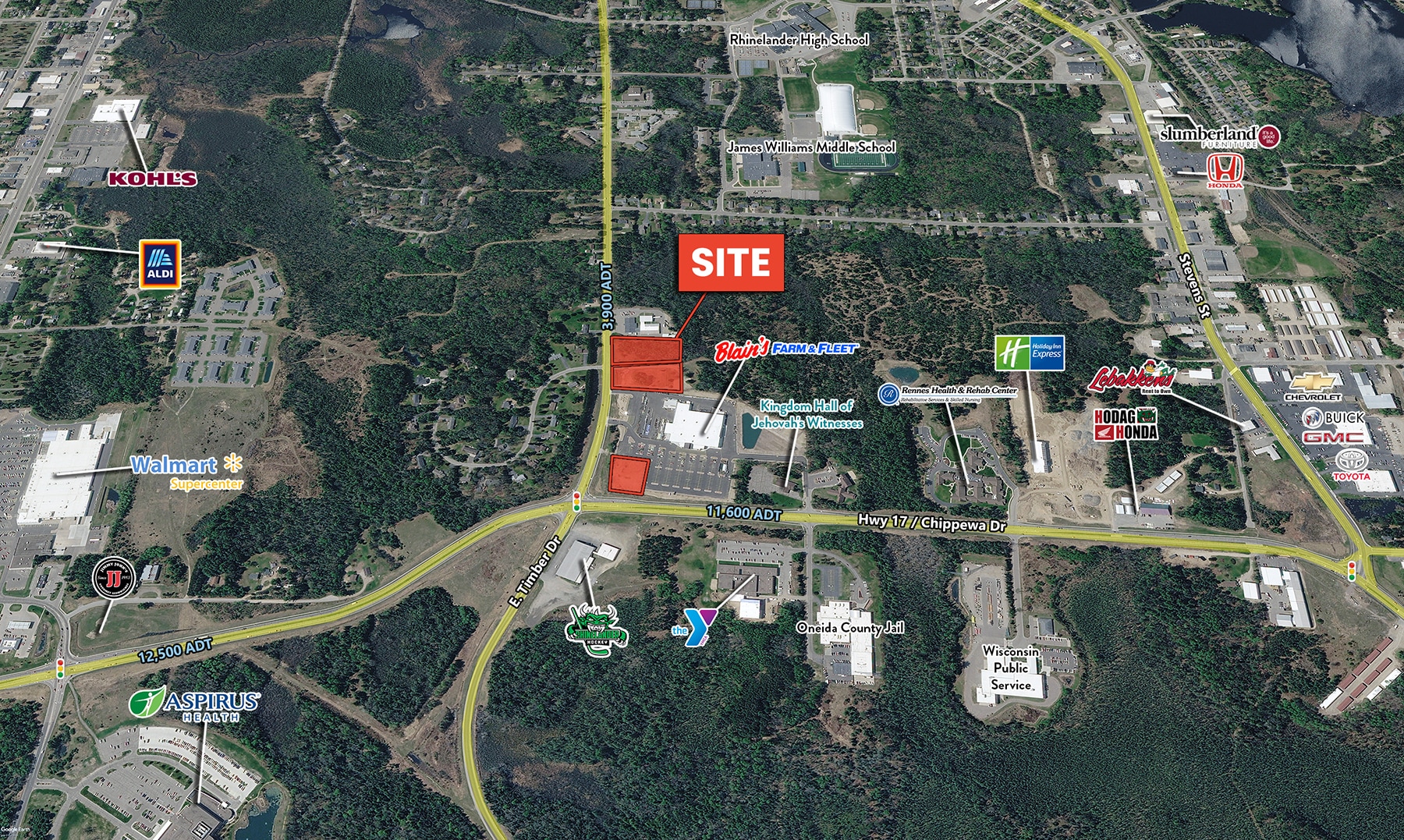 NWC Highway 17 & Timber Dr, Rhinelander, WI for sale Primary Photo- Image 1 of 4