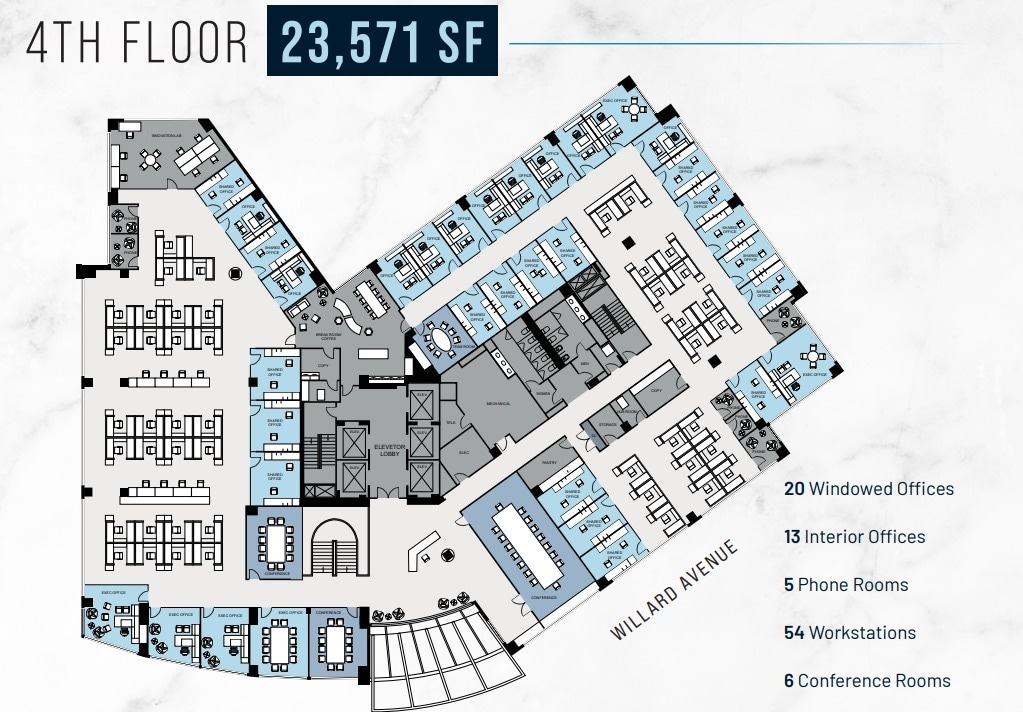 4445 Willard Ave, Chevy Chase, MD for lease Floor Plan- Image 1 of 1