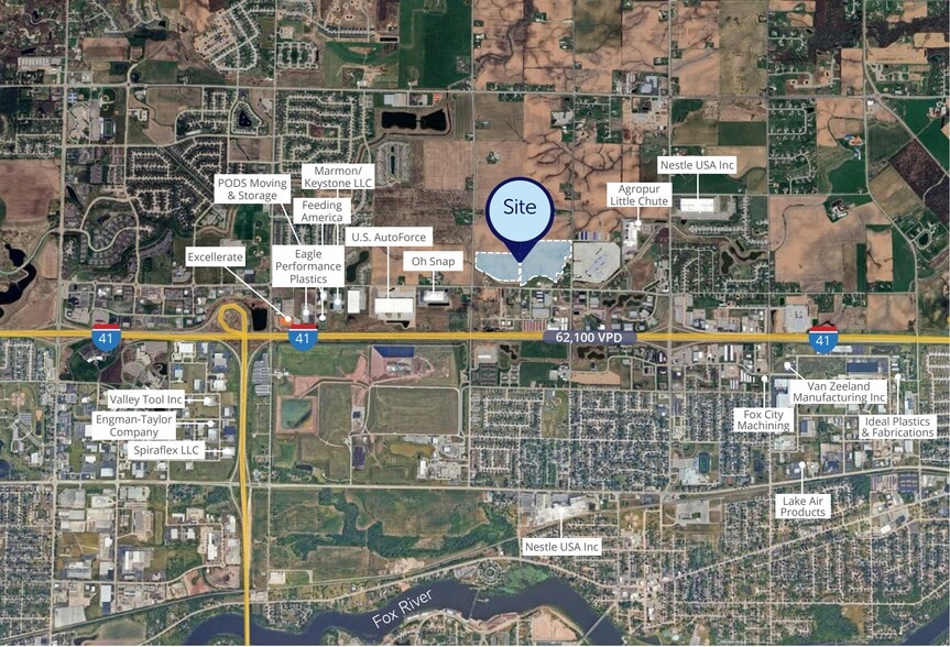 Holland Road, Kaukauna, WI for sale - Aerial - Image 2 of 2