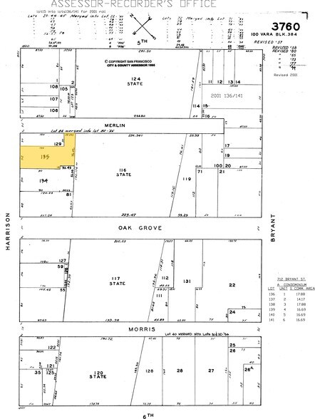 933 Harrison St, San Francisco, CA à louer - Plan cadastral - Image 1 de 2
