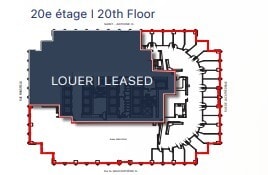 1000 Rue De La Gauchetière O, Montréal, QC à louer Plan d’étage- Image 1 de 1