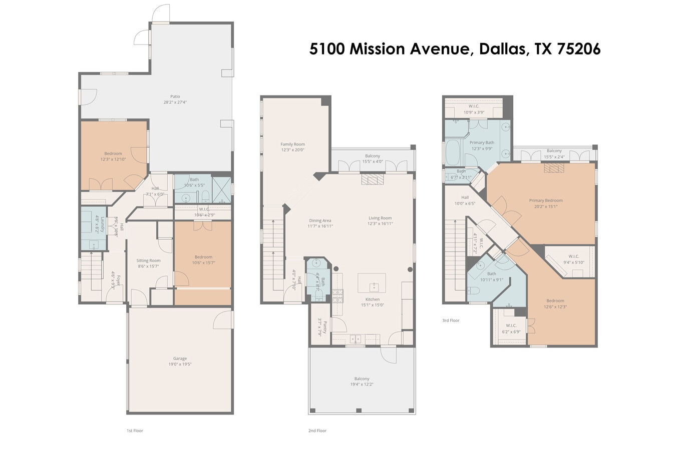 5100 Mission Ave, Dallas, TX 75206 - Unit 5100 -  - Floor Plan - Image 1 of 31