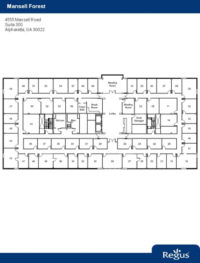 4555 Mansell Rd, Alpharetta, GA à louer Plan d  tage- Image 1 de 1