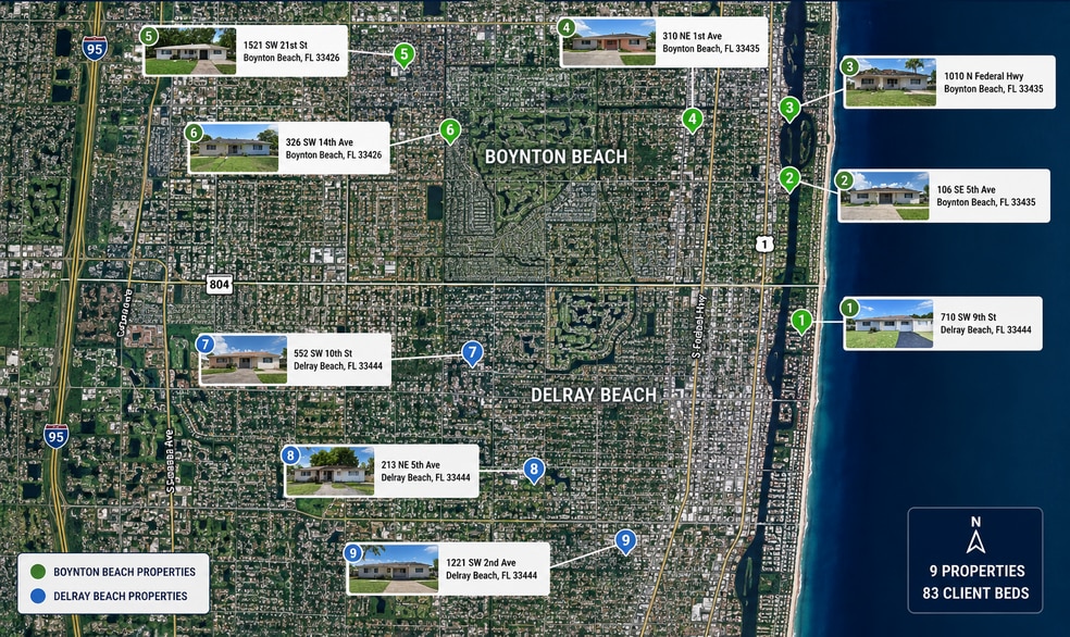 Southeast Florida Sober Living Portfolio portefeuille de 9 propriétés à vendre sur LoopNet.ca - Aérien - Image 1 de 10