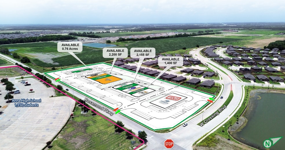 NWC of West Crossing & Rosamond Pkwy blvd, Anna, TX for lease - Building Photo - Image 1 of 10