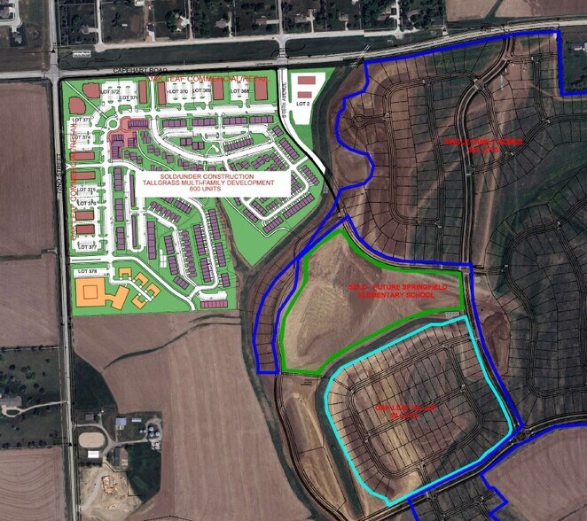 72nd & Capehart Rd, Papillion, NE à vendre - Aérien - Image 1 de 3