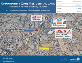 Colt Rd & 2nd Ave, Apache Junction, AZ - AÉRIEN  Vue de la carte - Image1