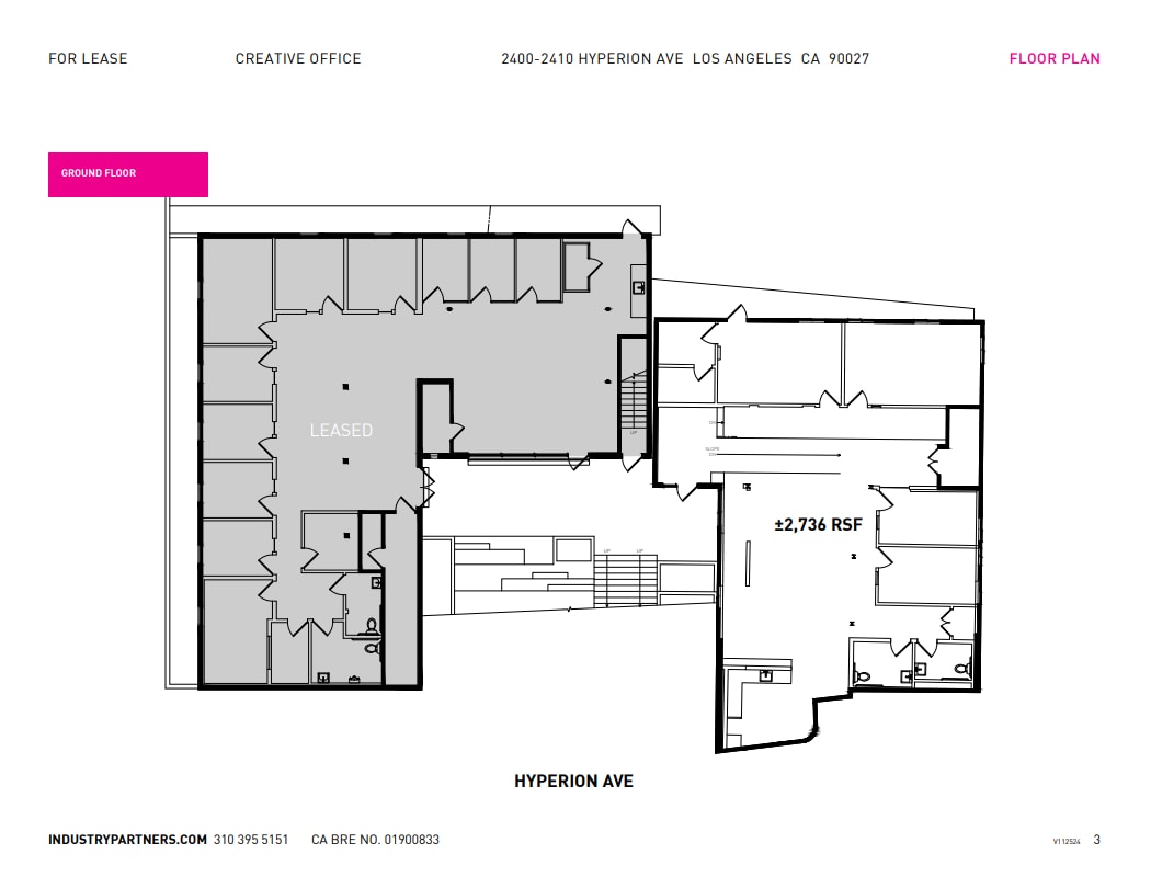 2400-2410 Hyperion Ave, Los Angeles, CA à louer Plan d’étage- Image 1 de 1