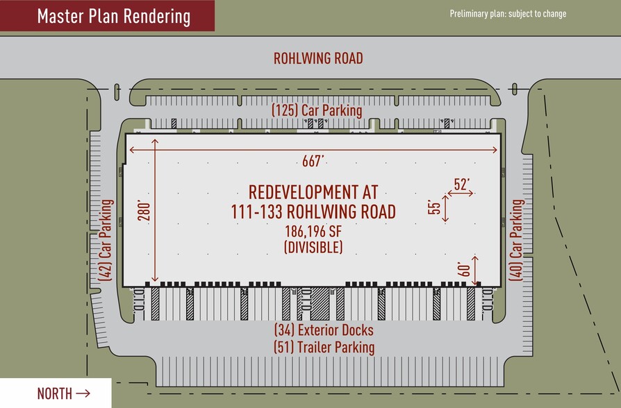 111 S Rohlwing Rd, Addison, IL for lease - Site Plan - Image 2 of 2