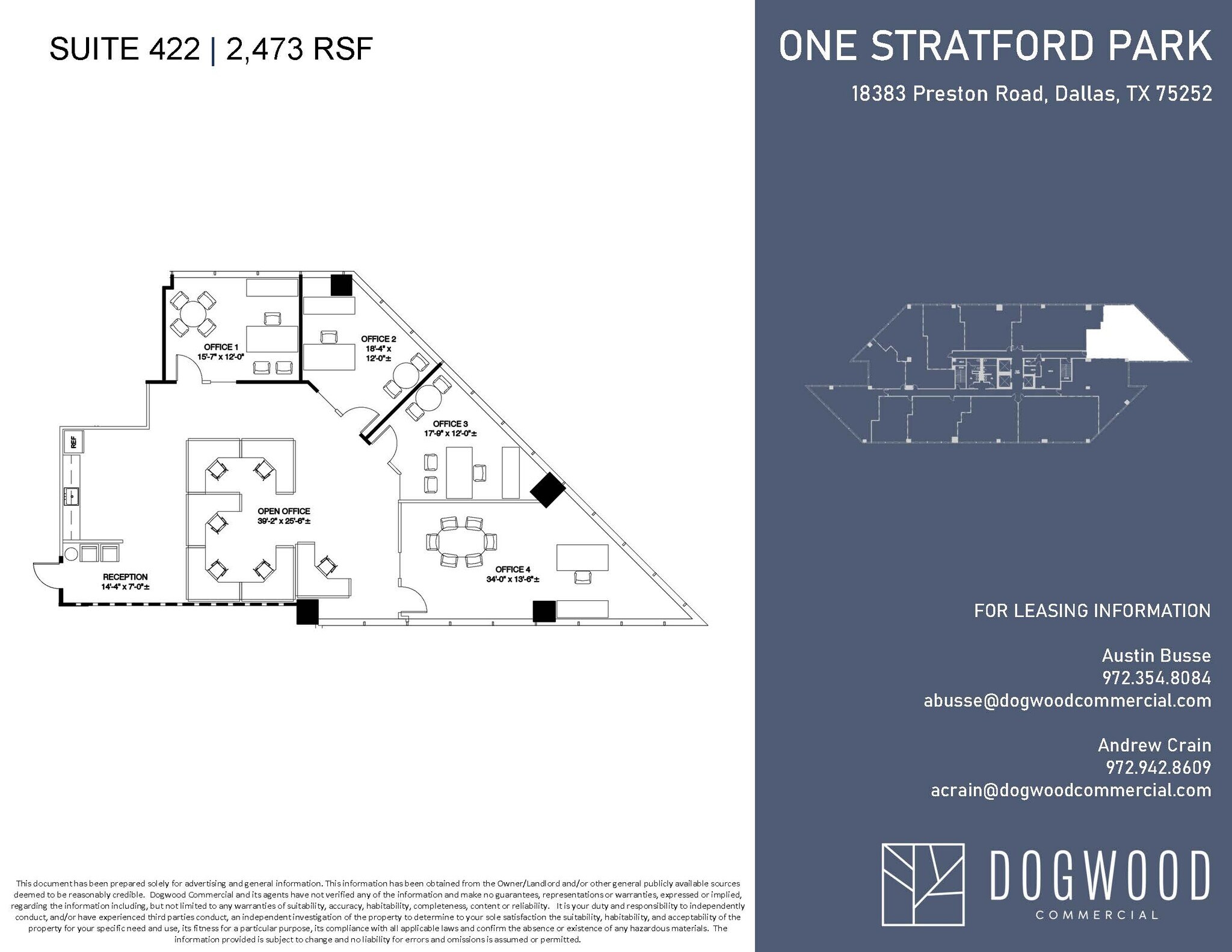 18383 Preston Rd, Dallas, TX à louer Plan d’étage- Image 1 de 1