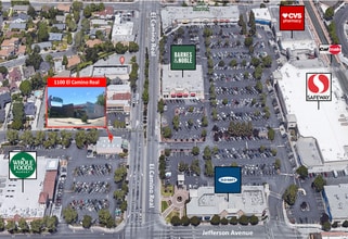 1100 El Camino Real, Redwood City, CA - Aerial  map view