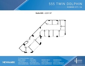 555 Twin Dolphin Dr, Redwood City, CA for lease Floor Plan- Image 1 of 1