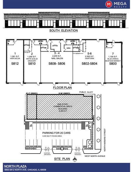 5800-5810 W North Ave, Chicago, IL à louer - Plan de site - Image 2 de 2