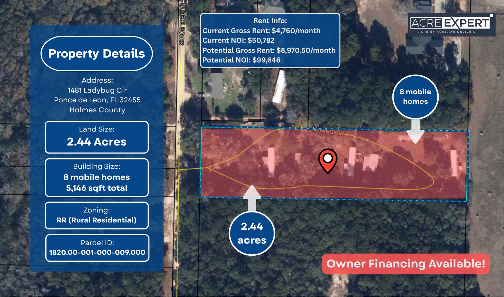 1481 Lady Bug Cir, Ponce De Leon, FL à vendre Photo du bâtiment- Image 1 de 1