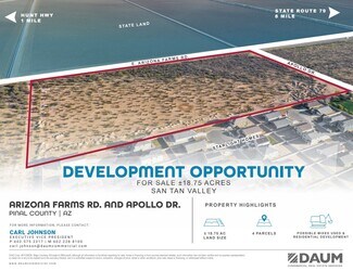 Plus de détails pour Arizona Farms Rd & Apollo Dr, Florence, AZ - Terrain à vendre