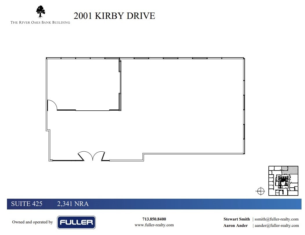 2001 Kirby Dr, Houston, TX à louer Plan d’étage- Image 1 de 1