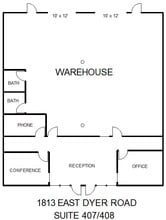 1813 E Dyer Rd, Santa Ana, CA for lease Floor Plan- Image 1 of 3