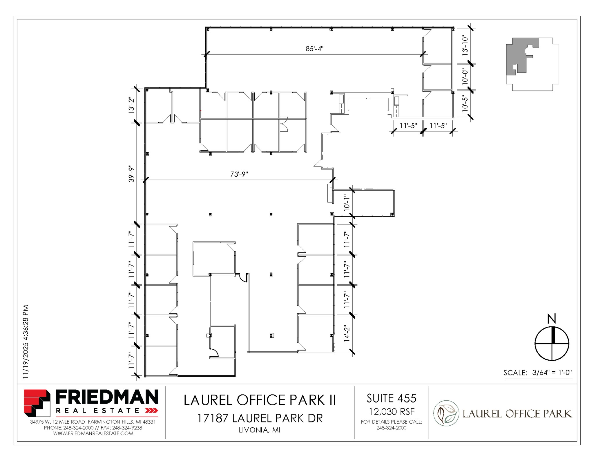 17187 N Laurel Park Dr, Livonia, MI for lease Floor Plan- Image 1 of 2
