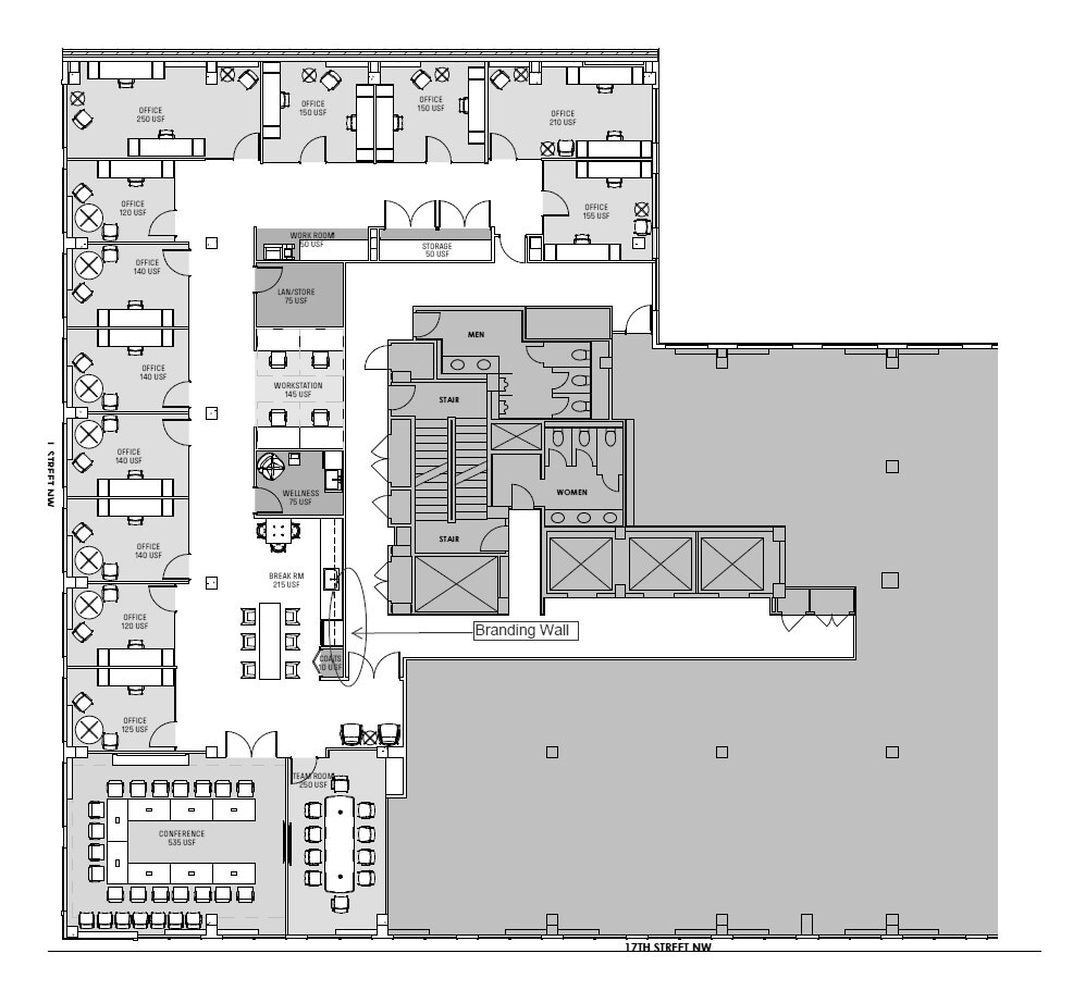 1100 17th St NW, Washington, DC for lease Floor Plan- Image 1 of 10