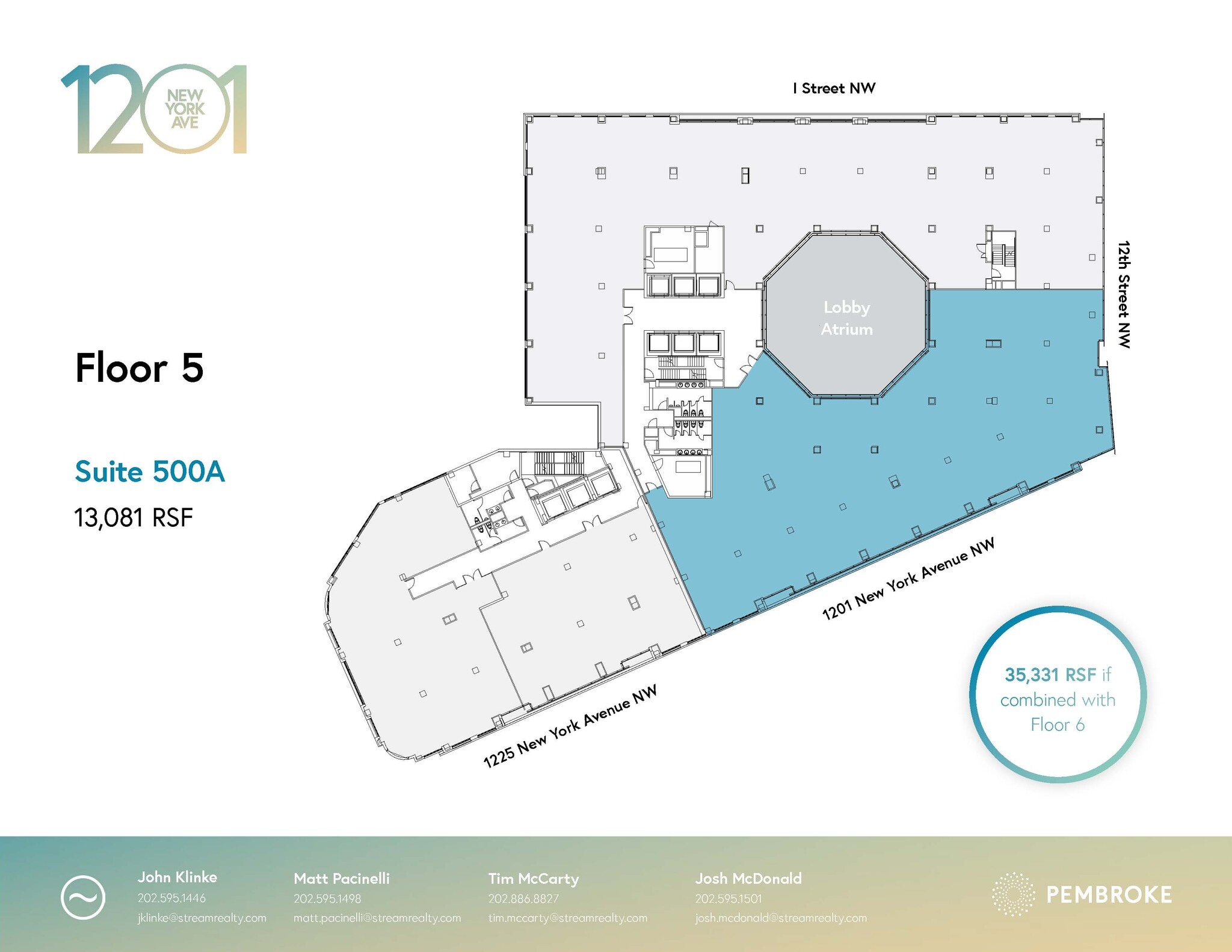 1201 New York Ave NW, Washington, DC à louer Plan d’étage- Image 1 de 1