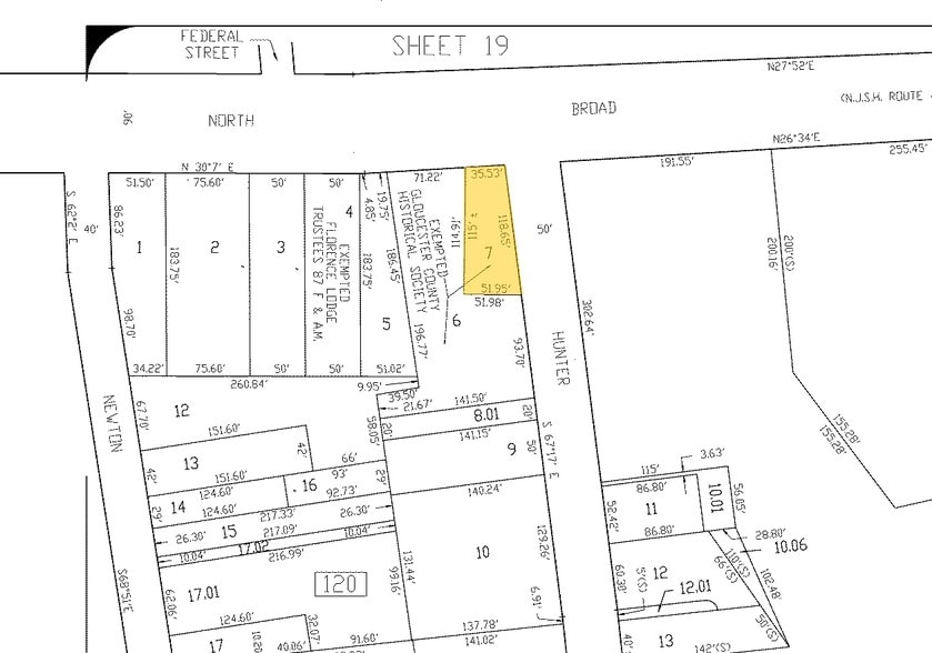 62-68 S Broad St, Woodbury, NJ for sale - Plat Map - Image 2 of 5