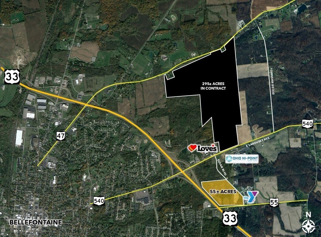Land in Bellefontaine, OH for sale Aerial- Image 1 of 2