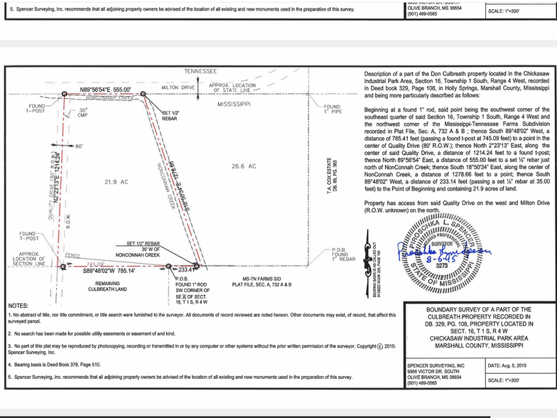 Quality Dr, Byhalia, MS for sale - Plat Map - Image 3 of 12