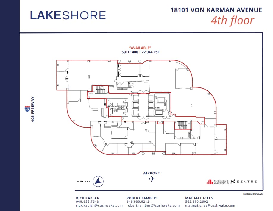 18101 Von Karman Ave, Irvine, CA for lease Floor Plan- Image 1 of 2