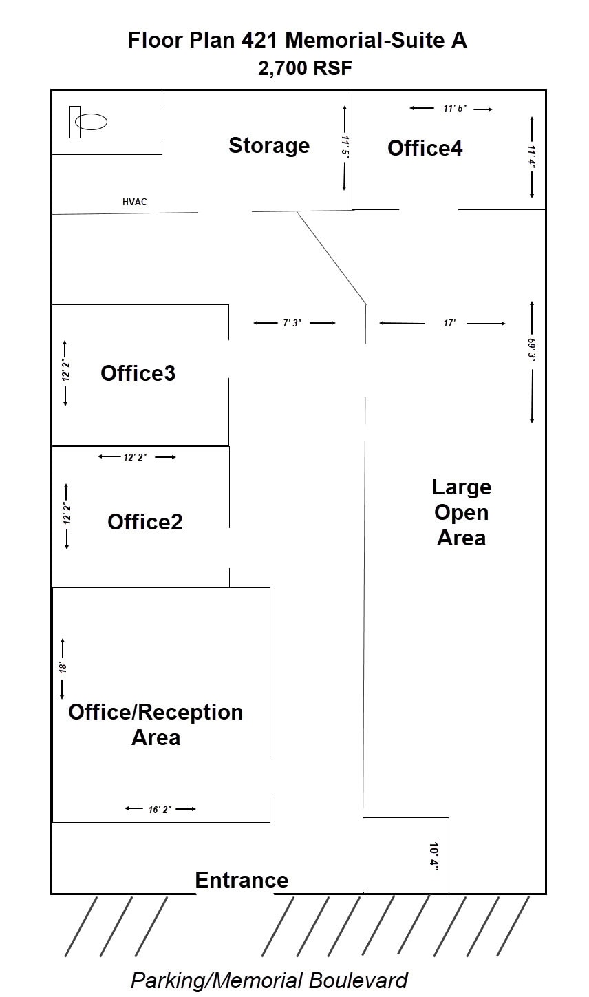 421 Memorial Blvd, Picayune, MS à louer Plan d’étage- Image 1 de 1
