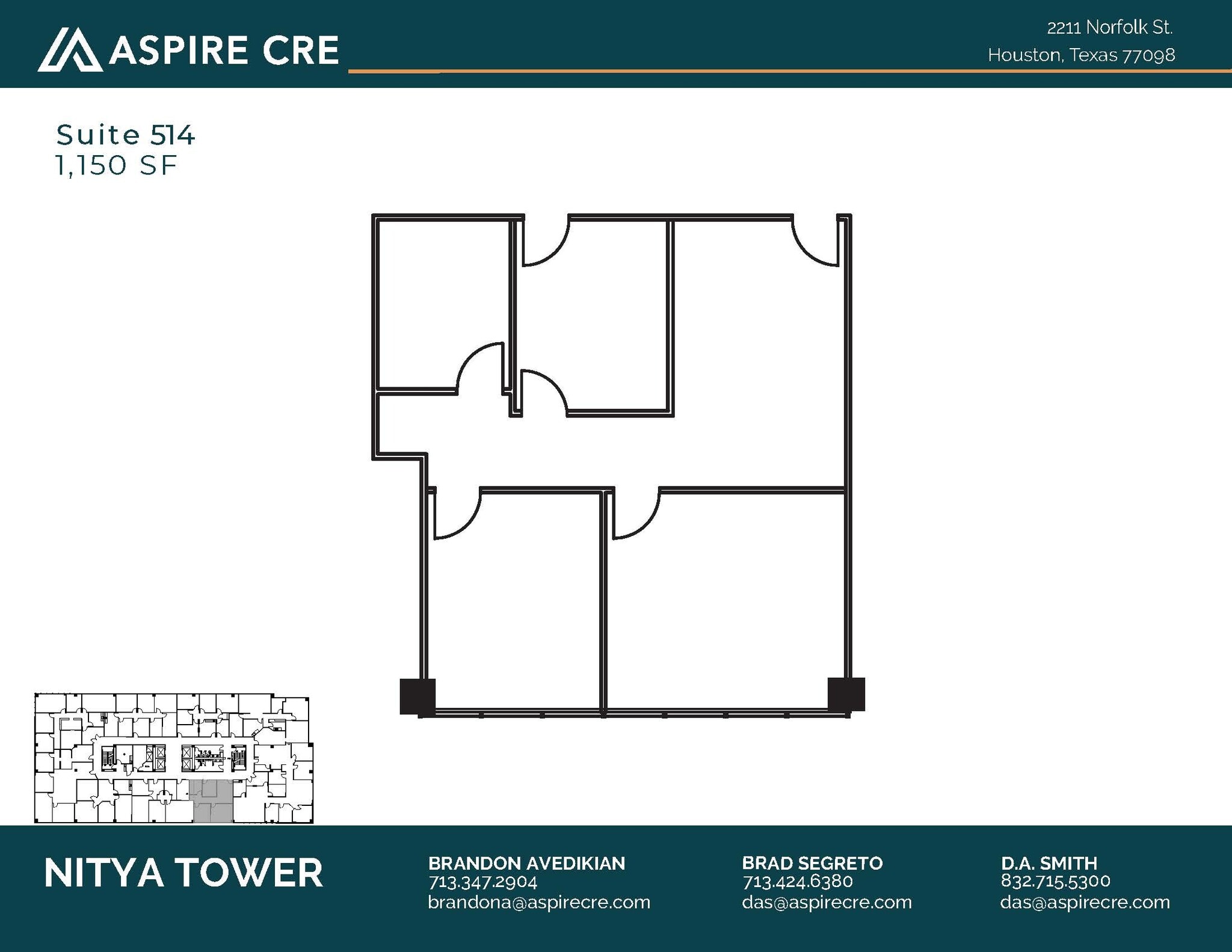 2211 Norfolk St, Houston, TX for lease Floor Plan- Image 1 of 6