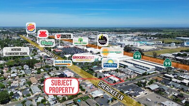 720 S Cherokee Ln, Lodi, CA - Aerial  map view